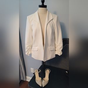 Creamy white work blazer